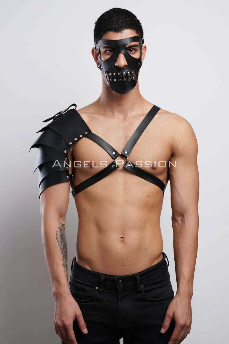 Studded Face Mask Close-Up