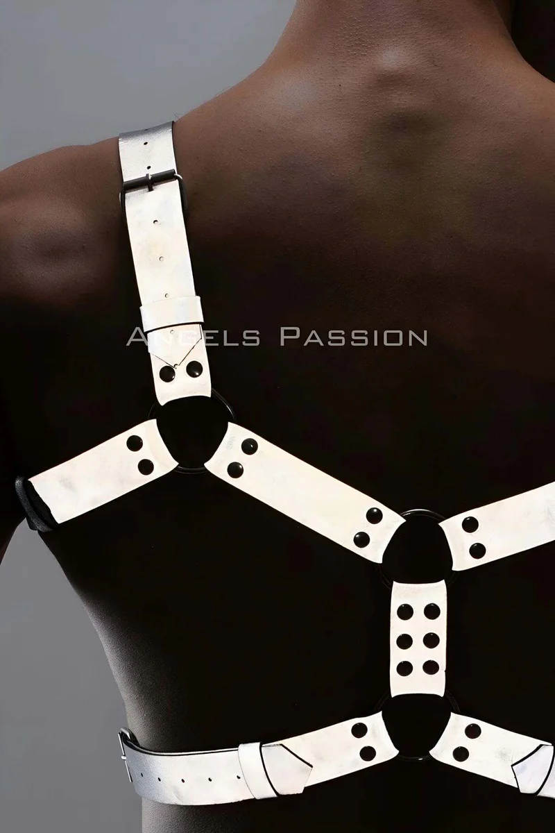 Festival reflective silver harness outfit