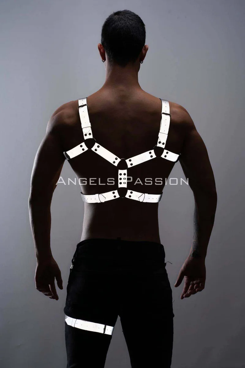 Festival Harness Outfit reflective silver body