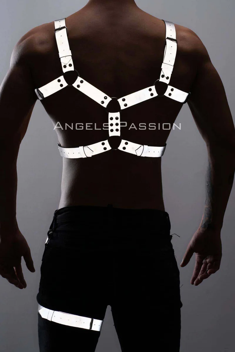 Festival outfit silver reflective harness