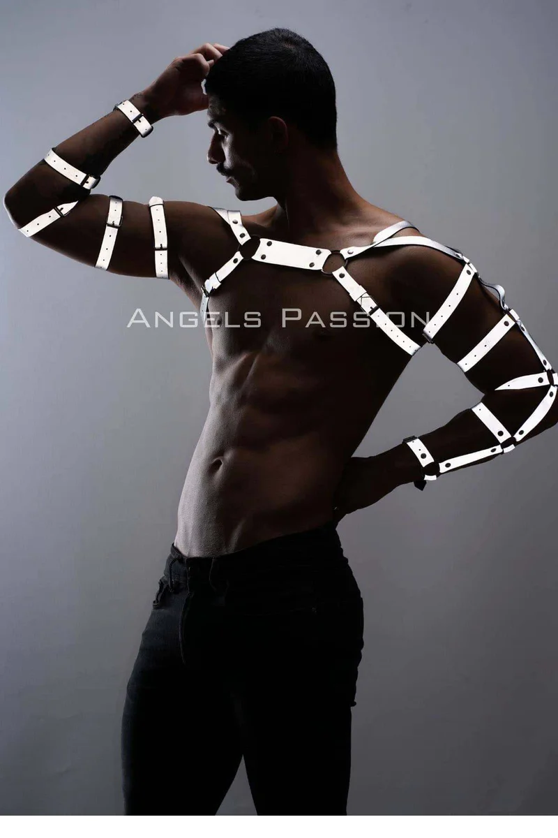 Silver Reflective Body Harness Side Profile