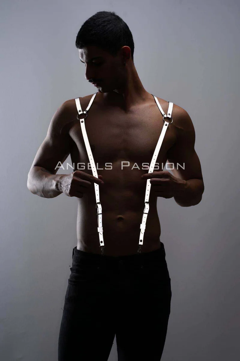 Reflective Body Harness Close-Up Silver