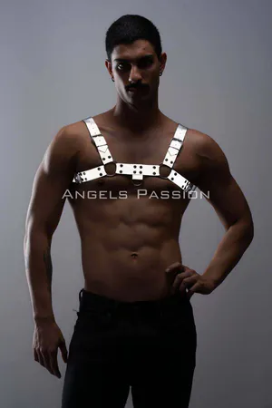 Glow in the Dark - Reflective Men's Chest Harness, Men's Partywear - APFTM149