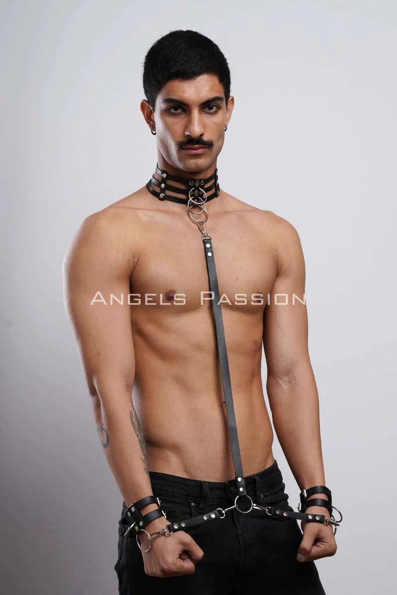 Faux Leather Body Harness with