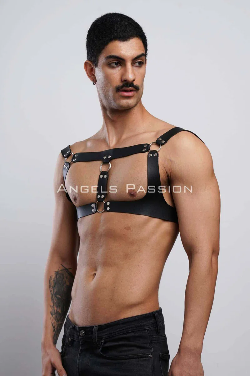 Men's Fashion Harness Black Chest