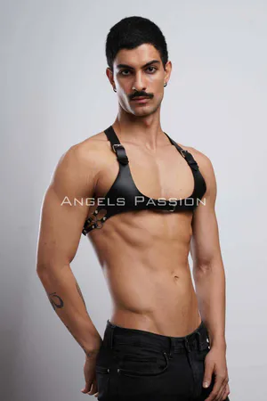 Leather Men's Chest Harness, Men's Chest Harness, Men's Chest Belt - APFTM144