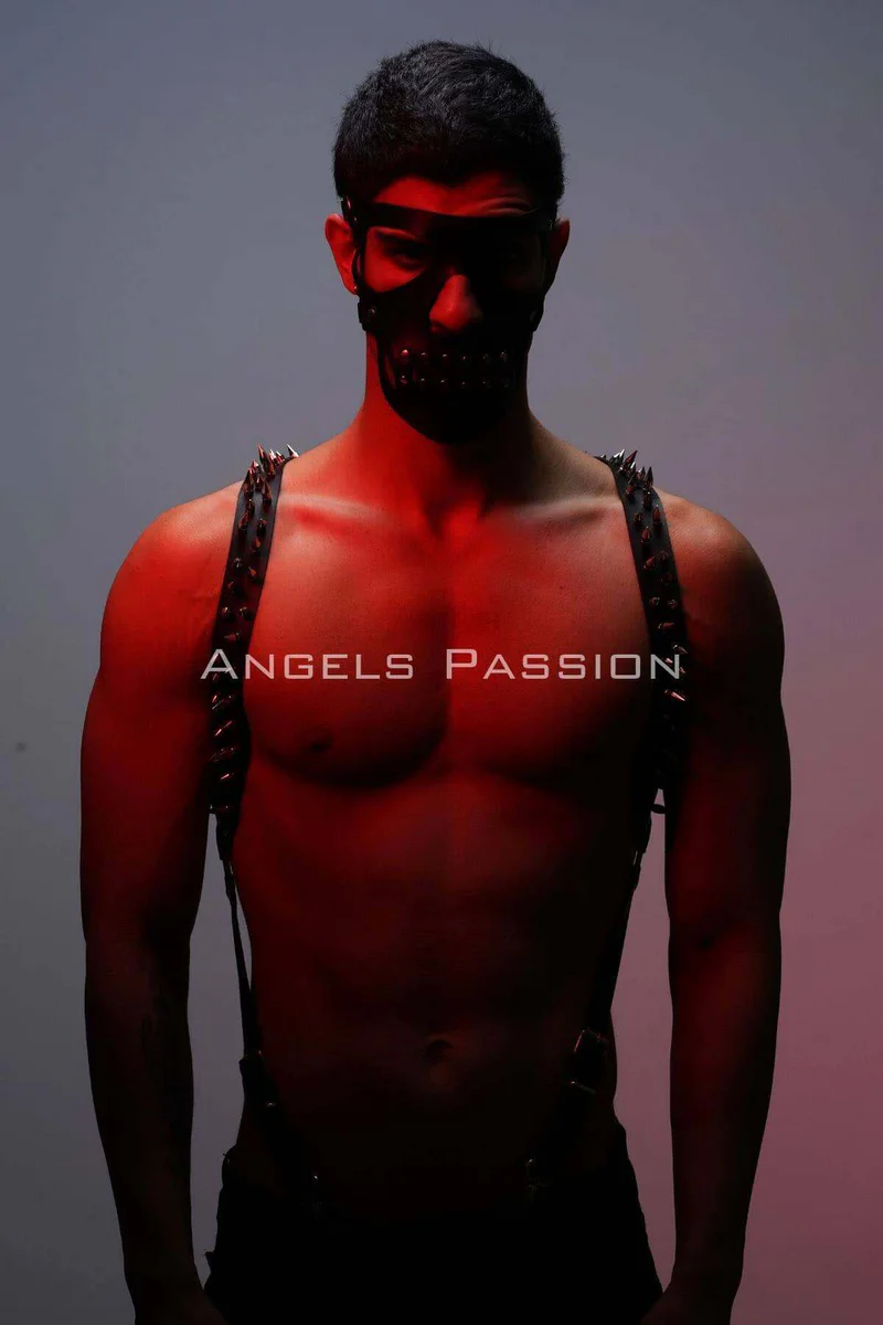 Black Spiked Harness Outfit