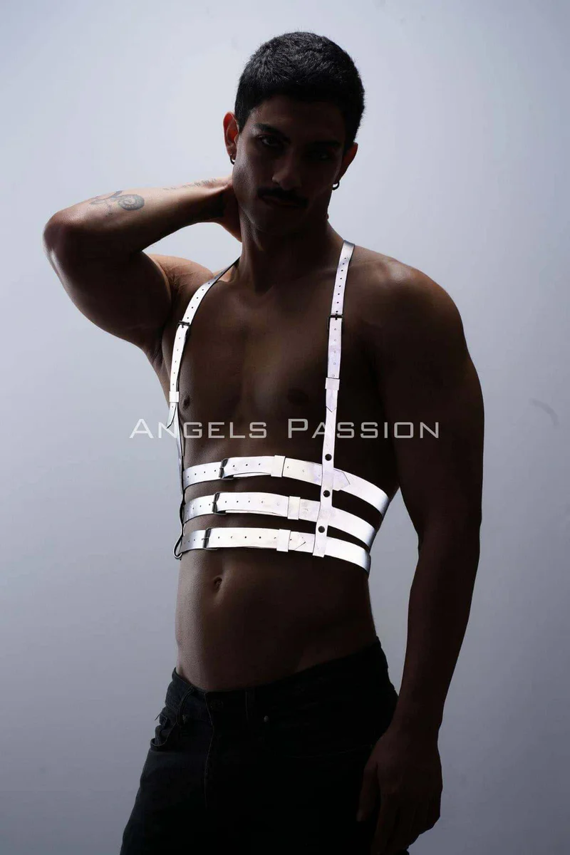 Silver Reflective Strappy Harness