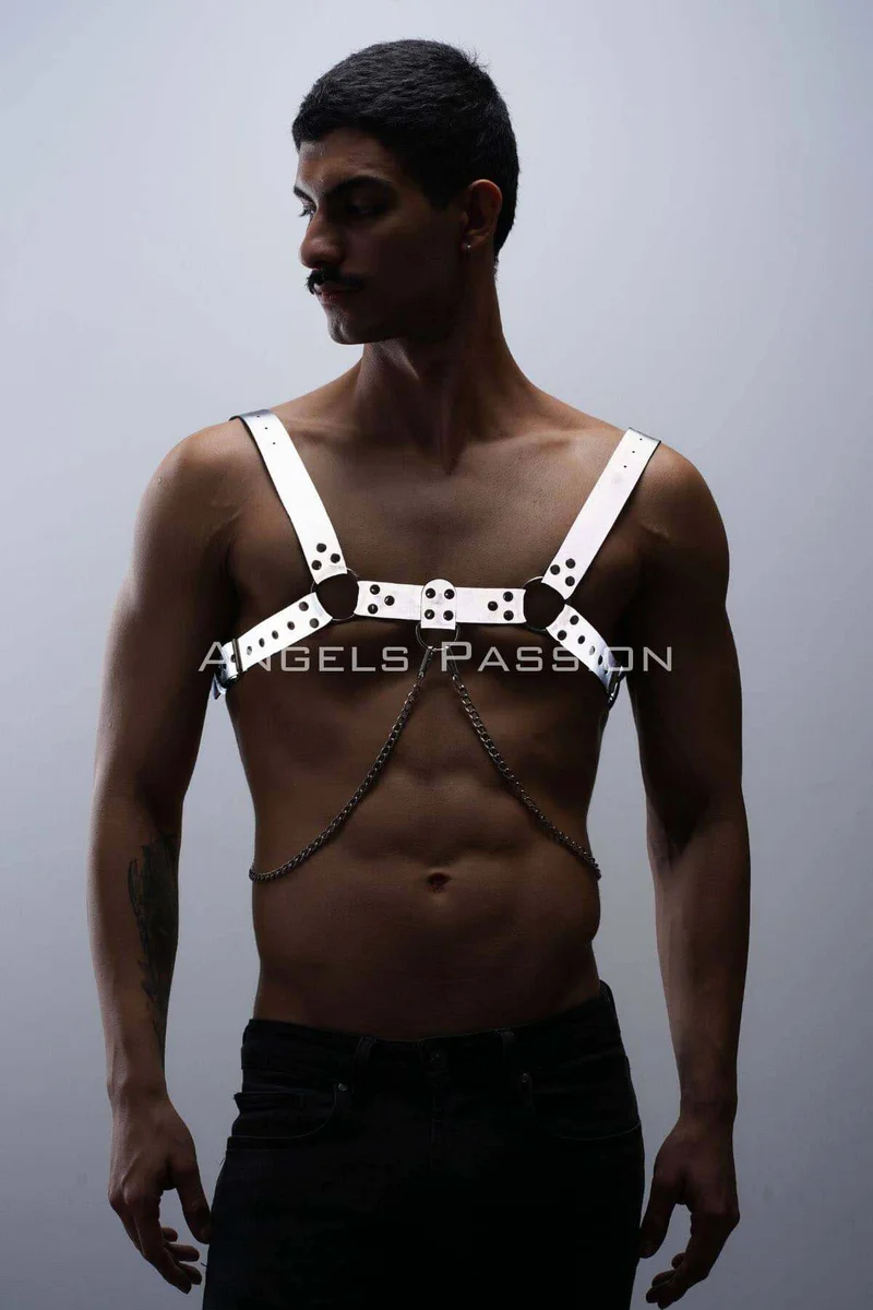 Reflective Chest Harness Front View Stud