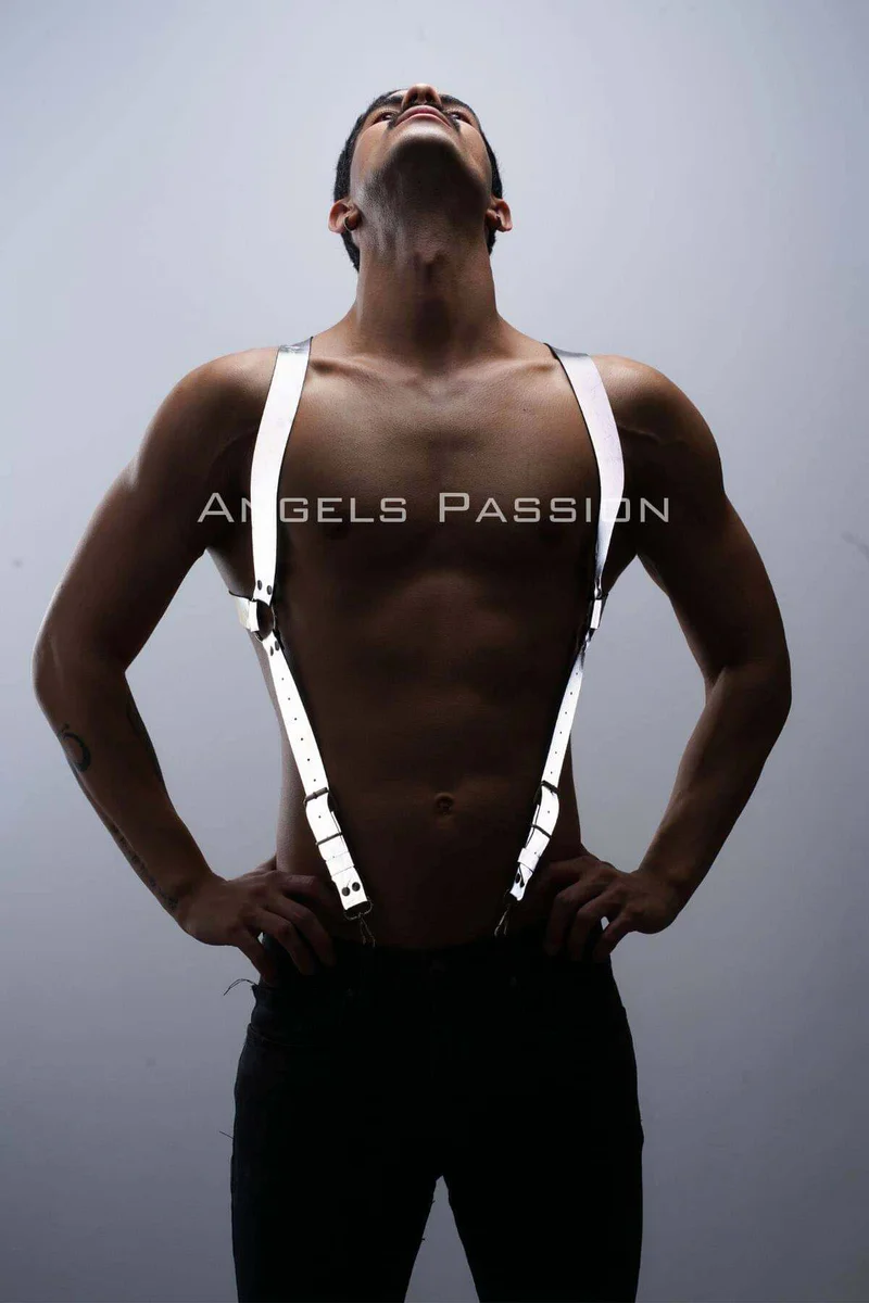 Reflective Harness Clubwear silver reflective