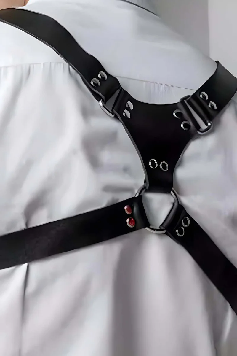 Adjustable Shoulder Harness Back View with Crossing