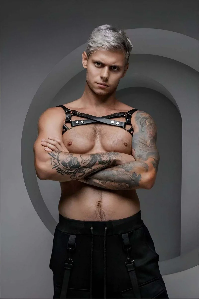 Chest Harness for Men Close-Up F