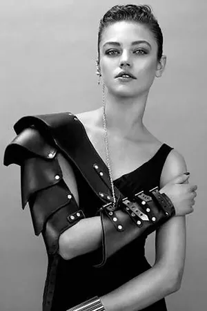 Black Faux Leather Asymmetric Shoulder Arm Harness Women Structured Design