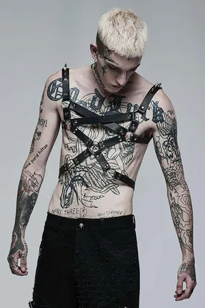 Leather Men's Chest Harness - APFTM218