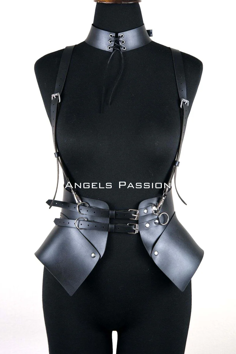 Plus Size Body Harness Black Corset