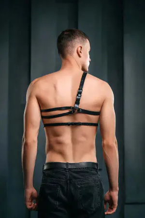 Men's One-Shoulder Leather Harness - APFTM224
