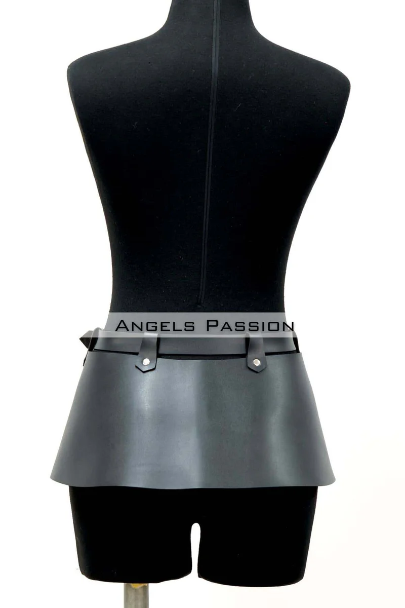 Festival black faux leather harness