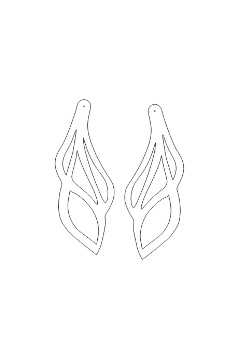 Black Laser Cut Earrings Detail