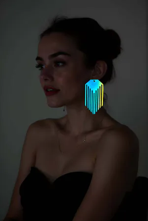 Rainbow Reflective Tassel Earrings, Stylish Laser Cut Earrings - APBJ016