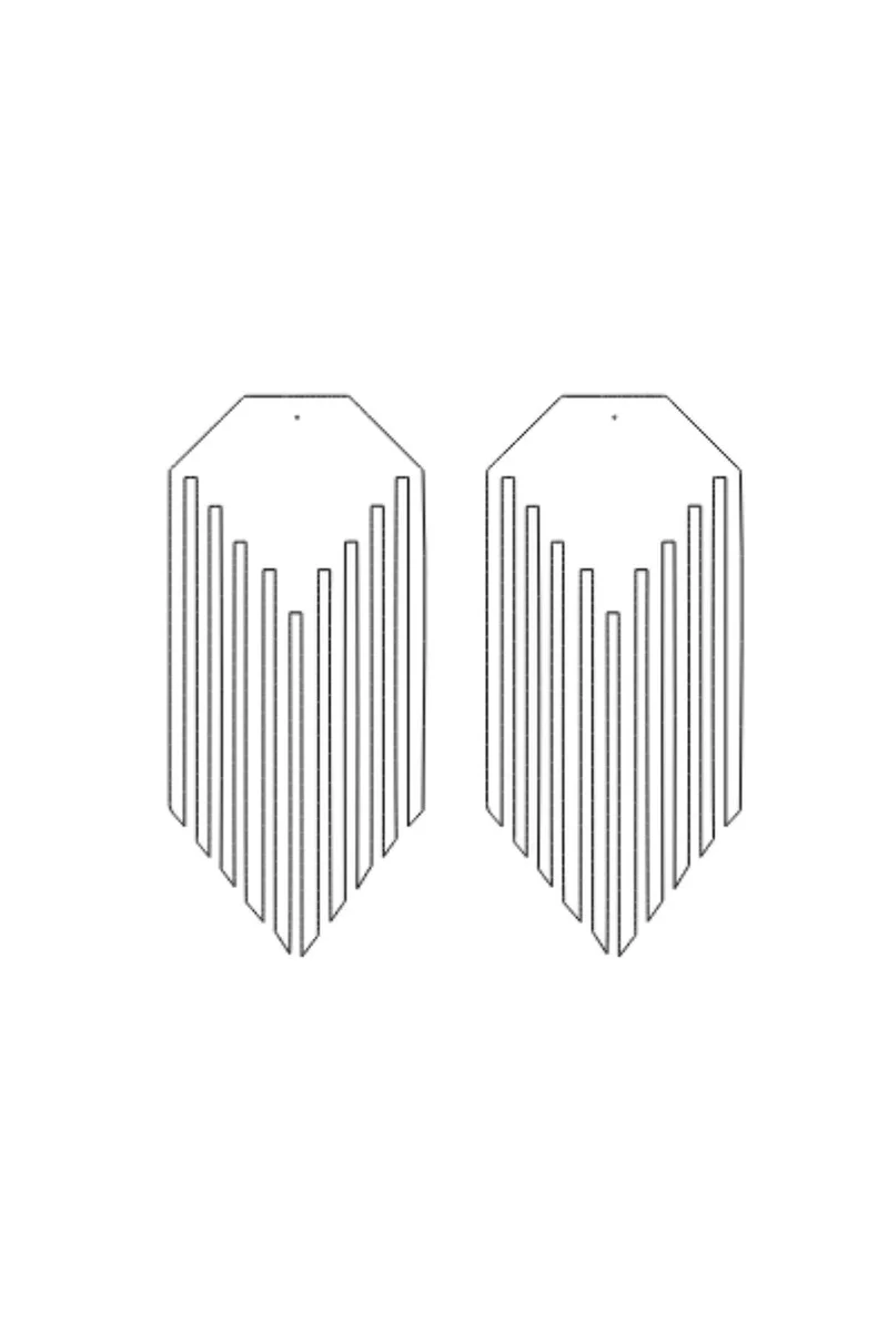 Reflective Festival Earrings white outline