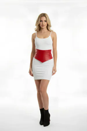 Red Women's Belt Wide Corset Waist Accessory - APFT1112