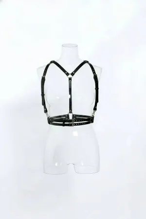 Black Women's Belt Body Accessory with Adjustable Buckle - APFT1113