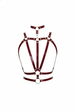 Patent Faux Leather Multi-Strap Body Harness