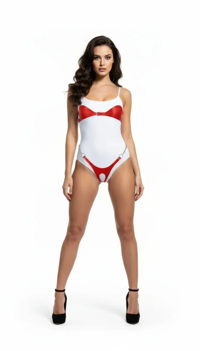 White and Red Harness L