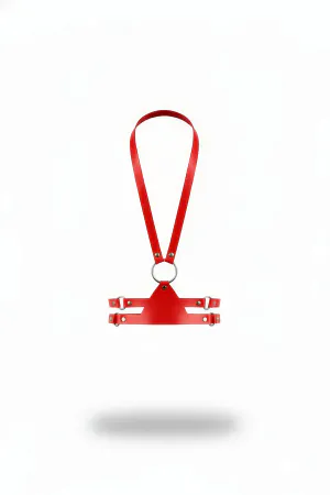 Red Women's Belt O-Ring Detailed Body Accessory - APFT20