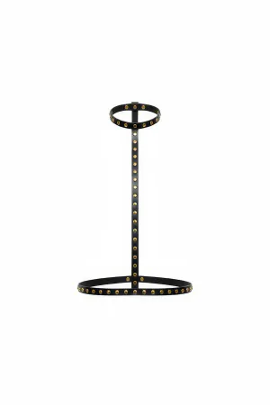Black Women's Belt Studded Body Accessory - APFT343