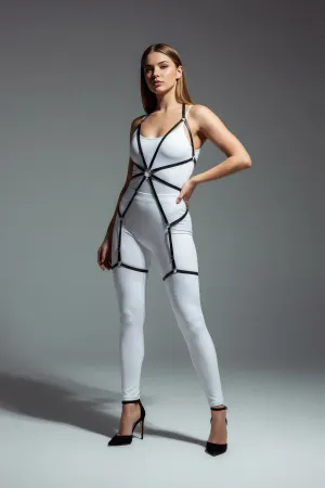 Black Adjustable Cage Body Harness for Women's Fashion