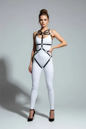 Women's Body Harness Adjustable Faux Leather Fashion Accessory