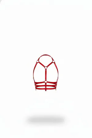 Red Women's Belt Leather Multi-Stripe Body Accessory - APFT543