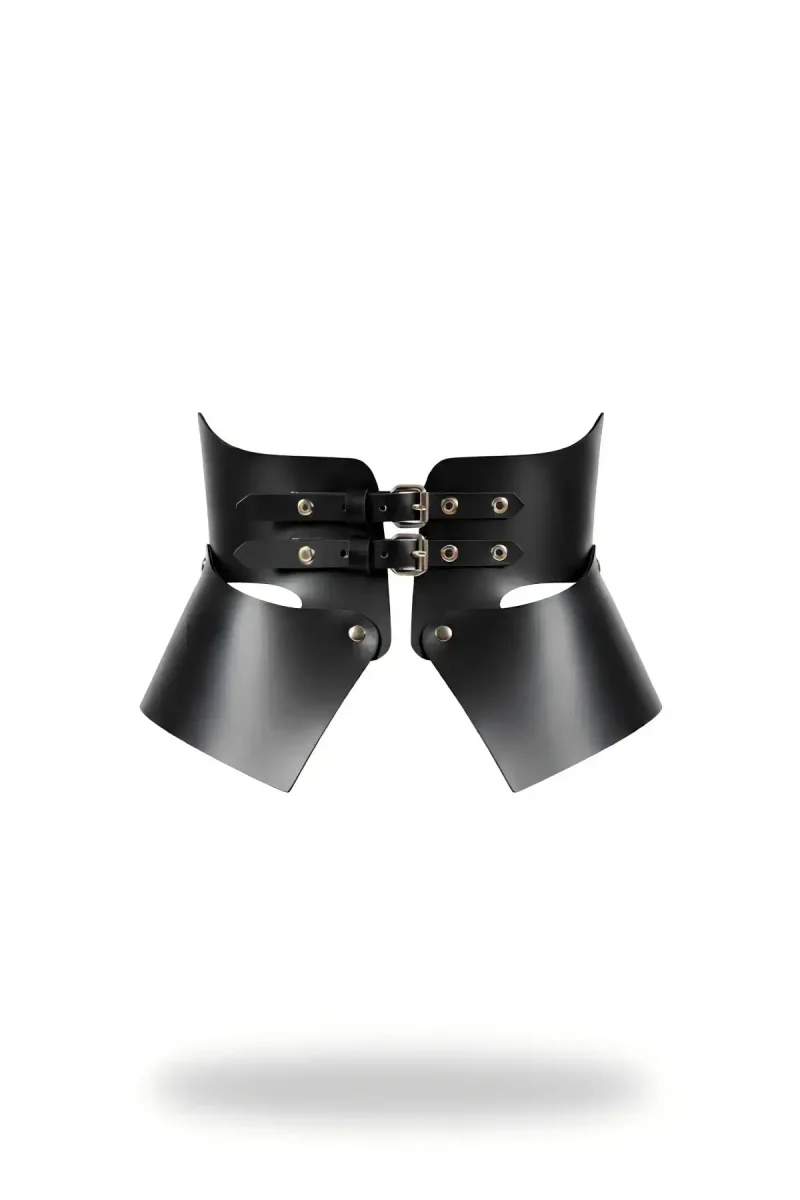 Black Faux Leather Waist Cin