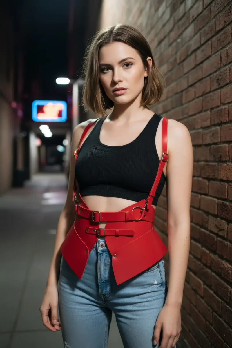 Faux Leather Underbust Cors