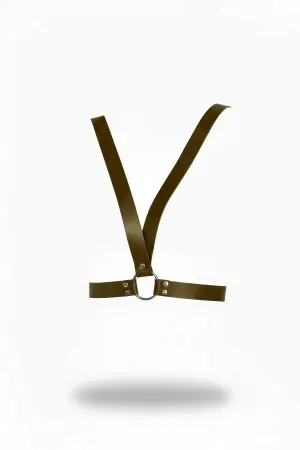 Khaki Women's Belt Faux Leather Shoulder Fastening Accessory - APFT633