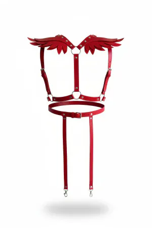 Red Women's Belt Wing Detailed Shoulder Body Accessory - APFT642