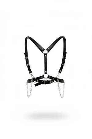 Black Women's Belt Chain Detailed Body Accessory - APFT810