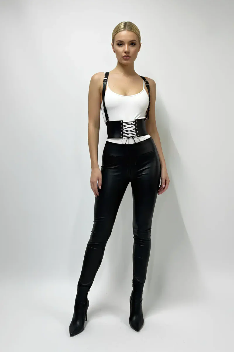 Festival black waist harness with