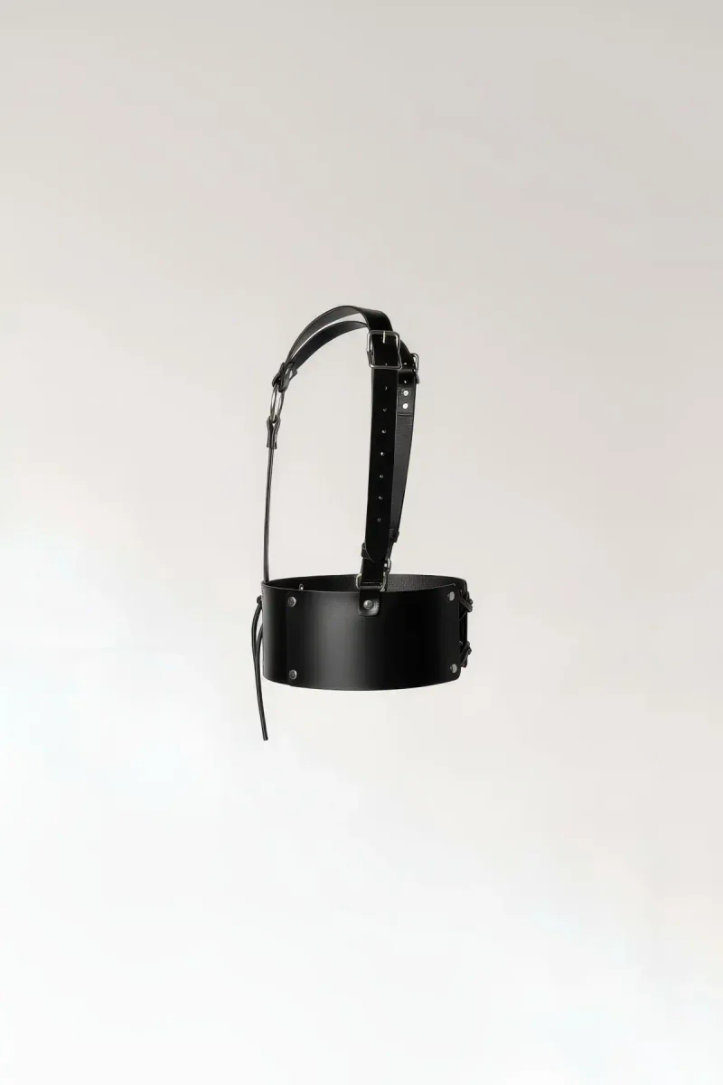 Black Waist Harness Women Side