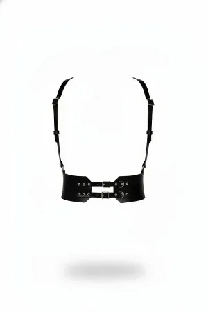 Black Women's Belt Thick Corset Type Double Buckle Waist Accessory - APFT853