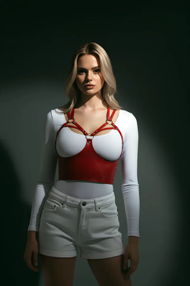 Faux Leather Chest Harness
