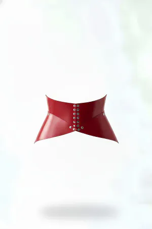 Red Women's Belt Corset Type Wide Waist Accessory - APFT873