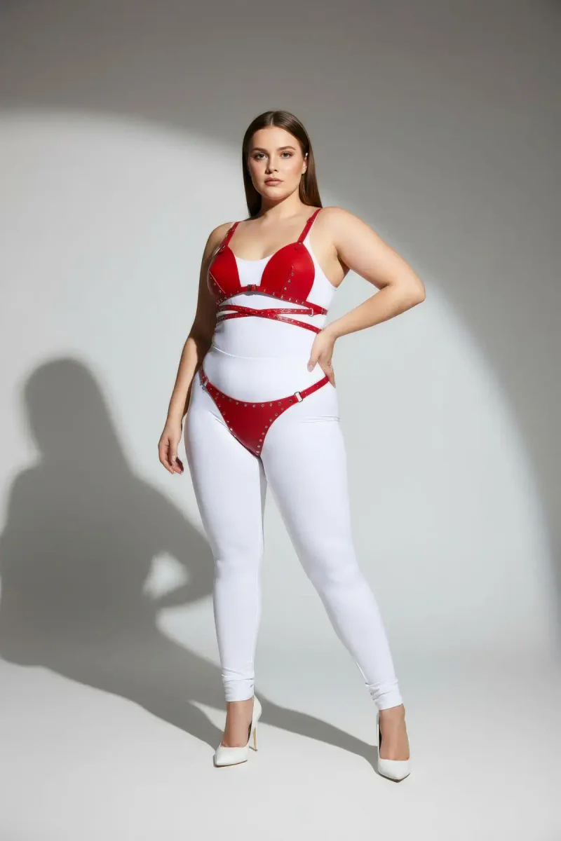 Red Harness Lingerie Set Full