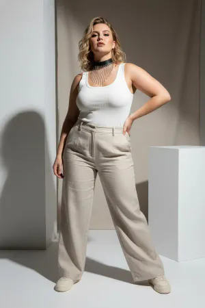 Plus Size Black Women's Belt with Chain Detail Maximalist Design - APFT629