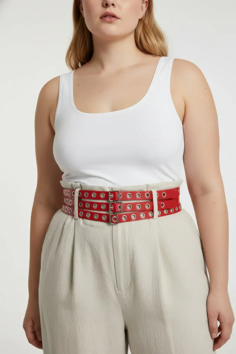 Waist Harness Belt Red Styling