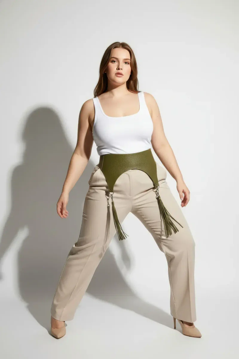 High-Waisted Harness Accessory Olive