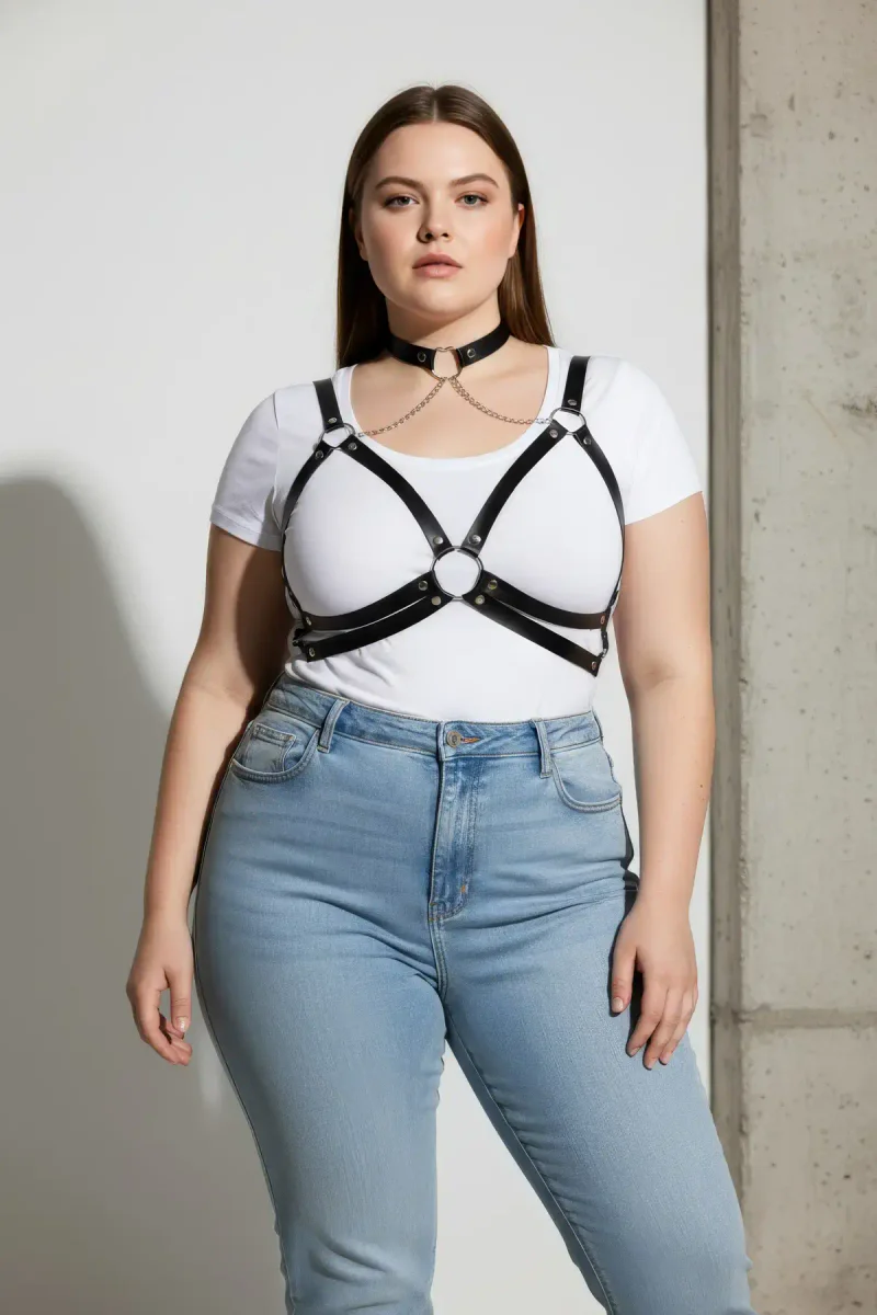Caged Chest Harness Styling Outfit with