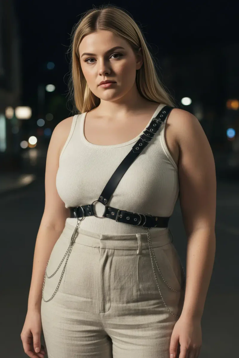 Plus size body harness belt