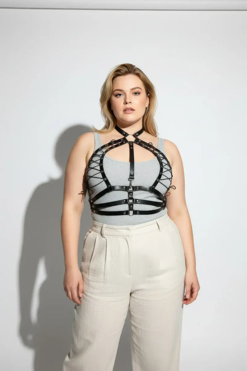 Black Plus Size Fashion Harness